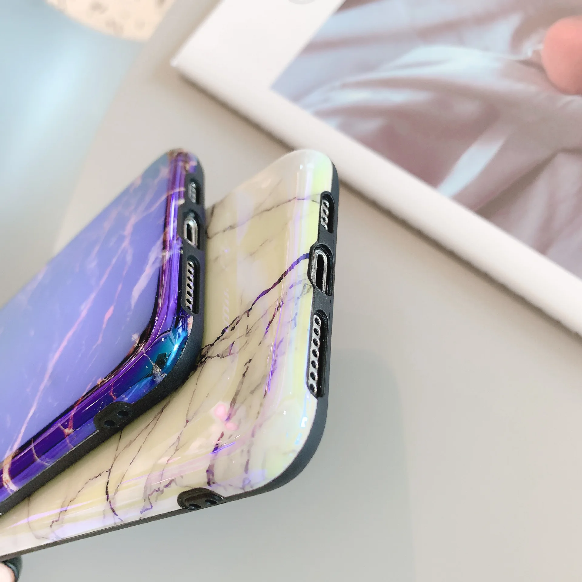 

BlueRay Ins Marble Mobile Phone Shell iPhone Xs Max Case iPhone X Case iPhone 7 Plus Phone Case iPhone 7 Case