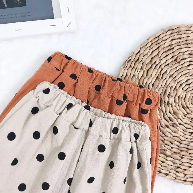 Весна лето 2020 штаны для мальчиков детские в горошек с комаров универсальная