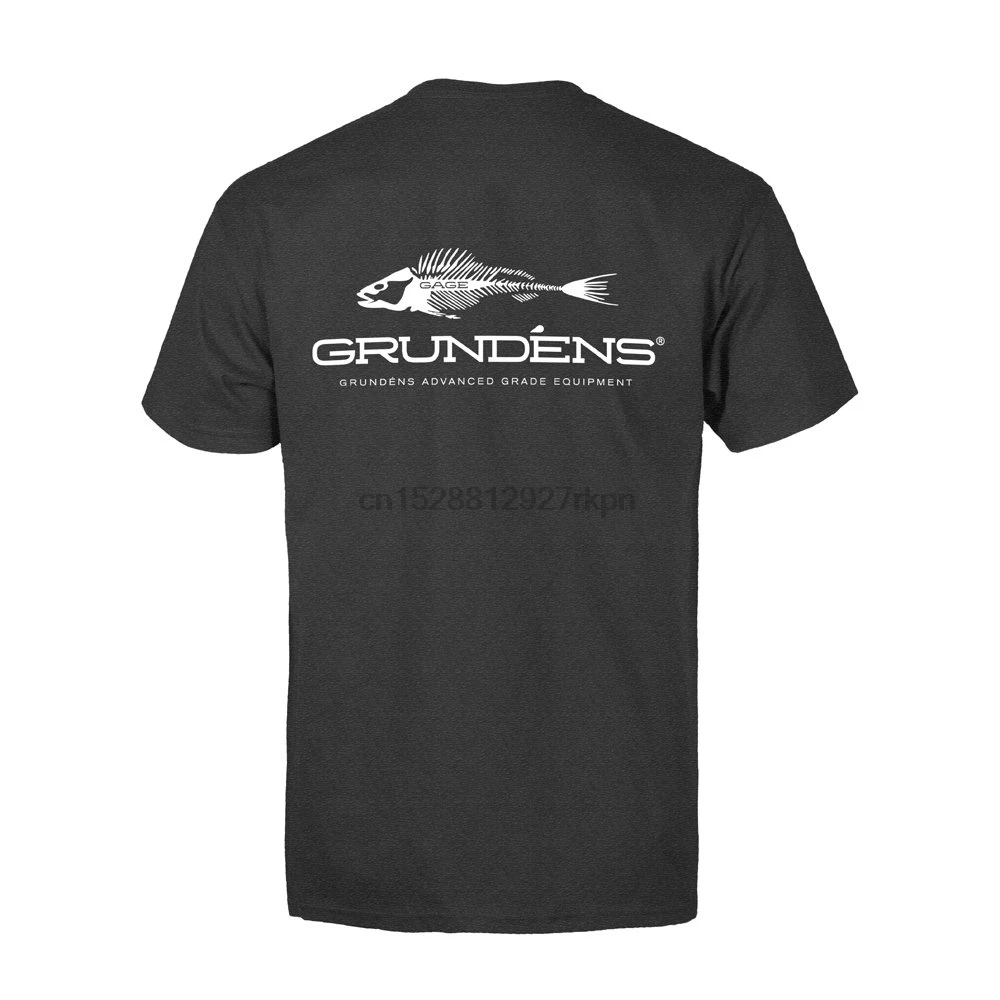 Grundens на открытом воздухе Футболка с логотипом древесный уголь большого размера| |