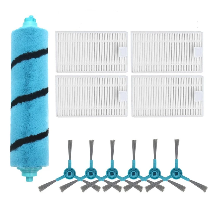 

Replacement Roller Brush Side Brush HEPA Filter for Conga 4090 Vacuum Cleaner Robot Sweeper Accessories