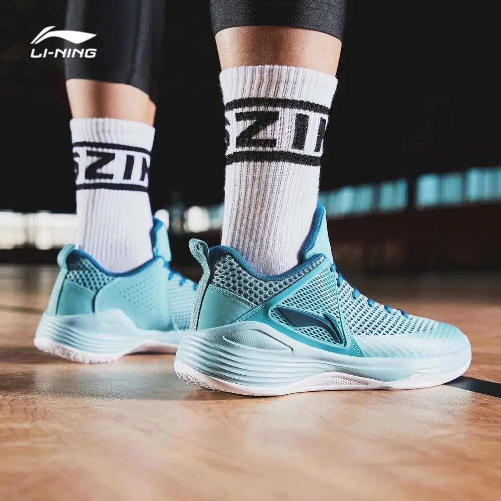 Li-Ning/мужские кроссовки для баскетбола с тенью на корте; износостойкая подкладка; нескользящая спортивная обувь; кроссовки для фитнеса; ABPN011 SJAS18