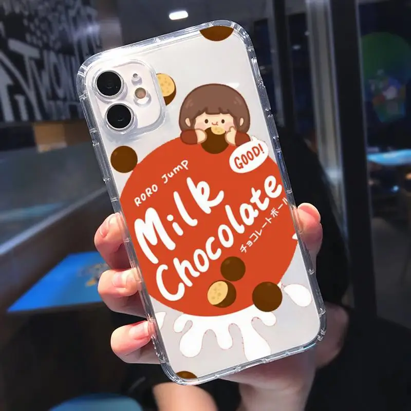 

Cute anime girl snacks Phone Case Transparent soft For iphone 5 5s 5c se 6 6s 7 8 11 12 plus mini x xs xr pro max