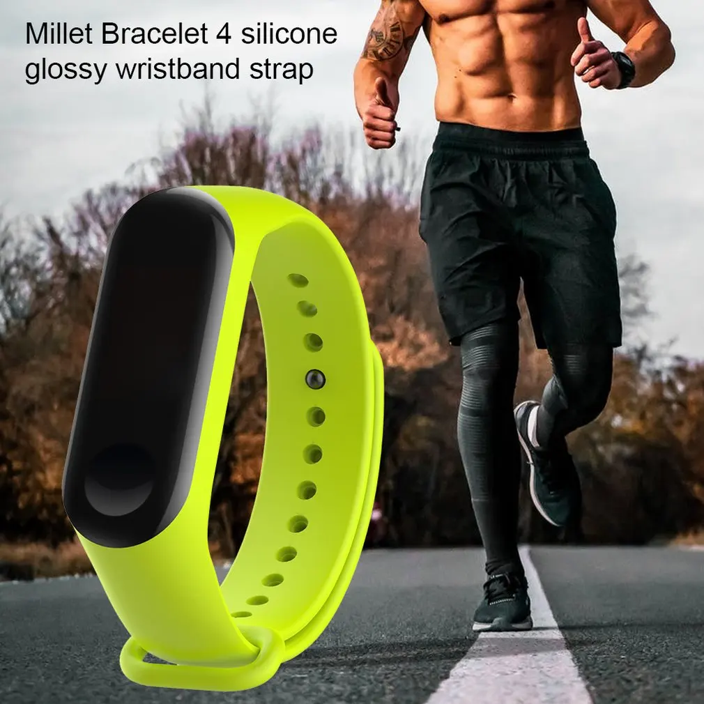 Подходит для mi Band 4 браслет millet 4 ремешок Lu mi nous mi lelet силикагель монохромный анти-потерянный браслет