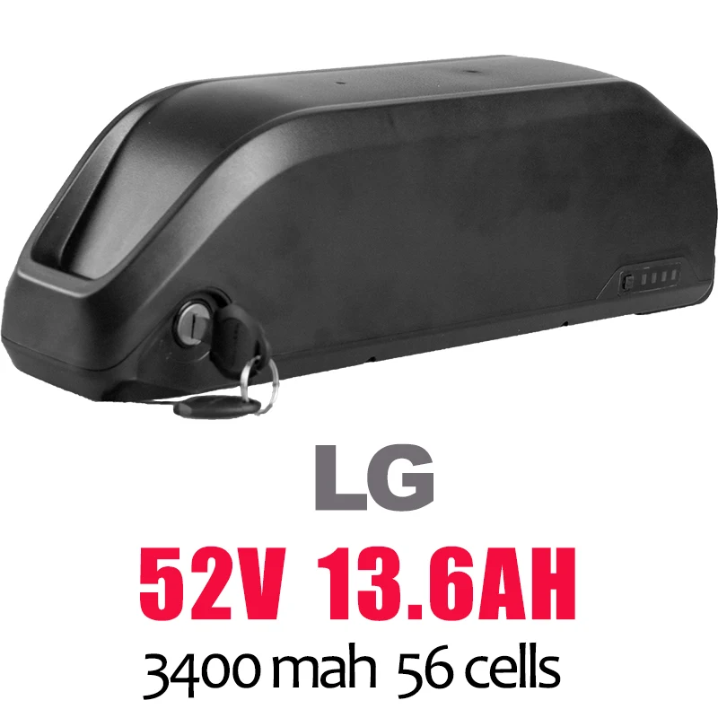 52V13.6AH Ebike LG литиевая батарея 48 в 52 в 21 Ач 23.8ач для Bafang BBS02 BBSHD мотор электрический велосипед литий-ионный аккумулятор ebike чехол для батареи - Цвет: 52V13.6AH