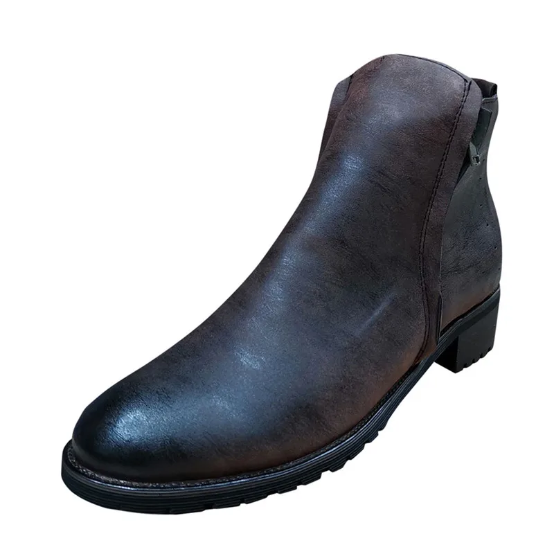 Zapatos De Hombre Mocasines сезон зима осень Мужские Водонепроницаемые кожаные ботильоны на
