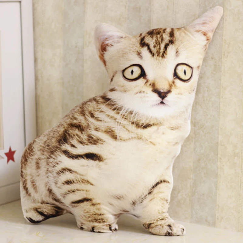 Мягкая подушка для животных забавные подушки коты принтом в виде