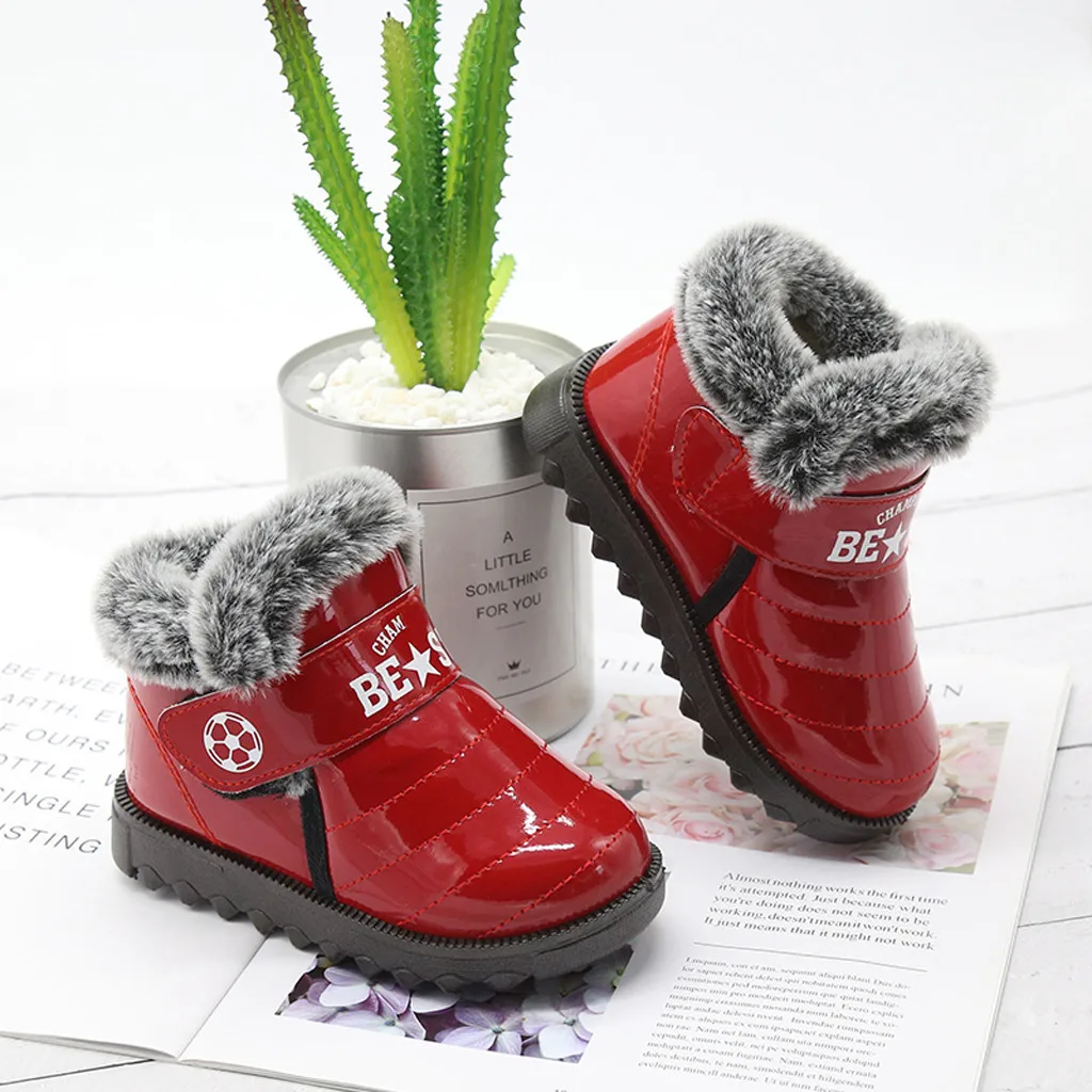 Детская обувь для младенцев Зимние ботильоны непромокаемая детская девочек botas