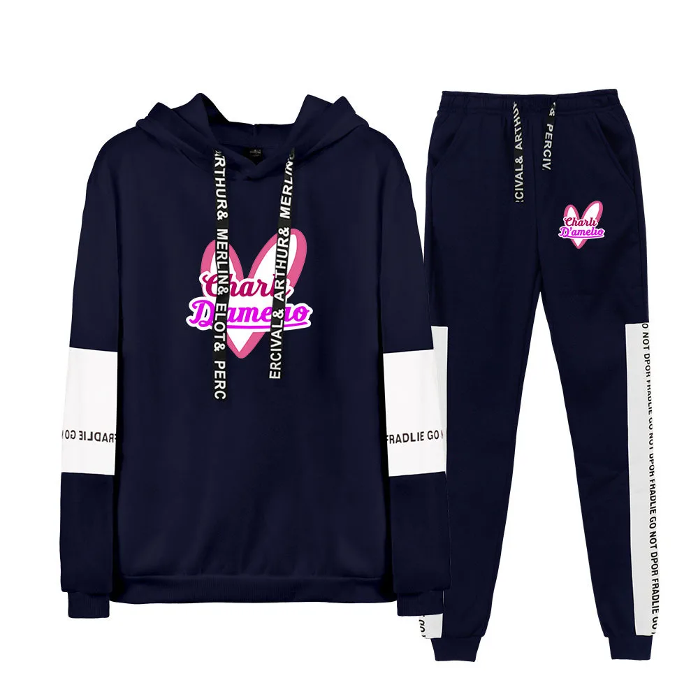 

Charli Damelio Merch Hoodie Sweatshirt Sweatpants Sport Suit charlie damelio Merch Shirt Trousers Sets Unisex Clothes Pullover