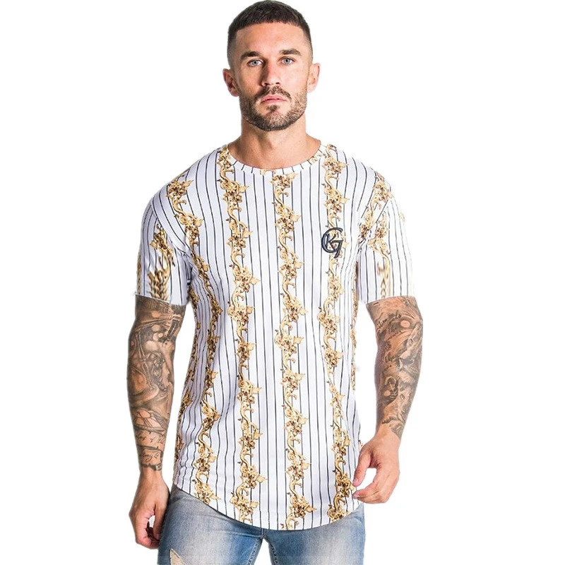 

Casual Striped Summer Men's Fashion Tops Street Clothing Men's T-shirts Hip Hop Brand Clothing Men's Clothing