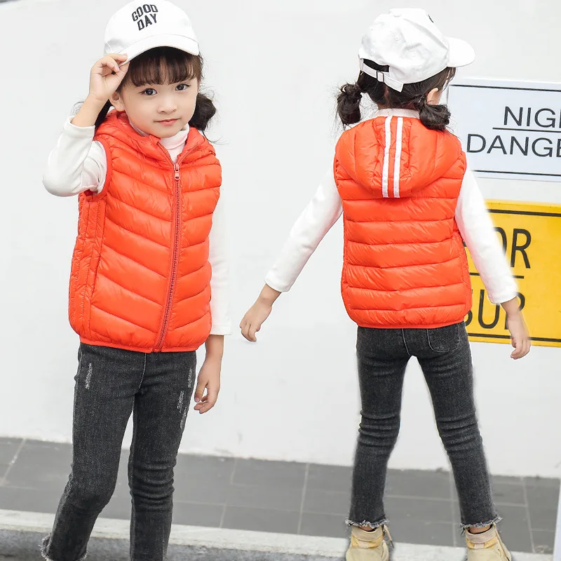 Новинка 2019 года зимняя одежда для детей Детский пуховый жилет светильник куртка