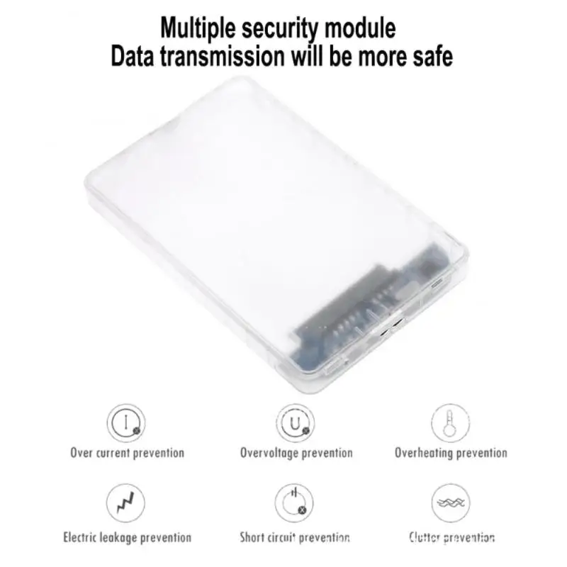 5Gbps 2.5'' Transparent SSD HDD Case USB 3.0 To SATA Adapter Drive External Hard Disk Support 2TB UASP Protocol | Электроника