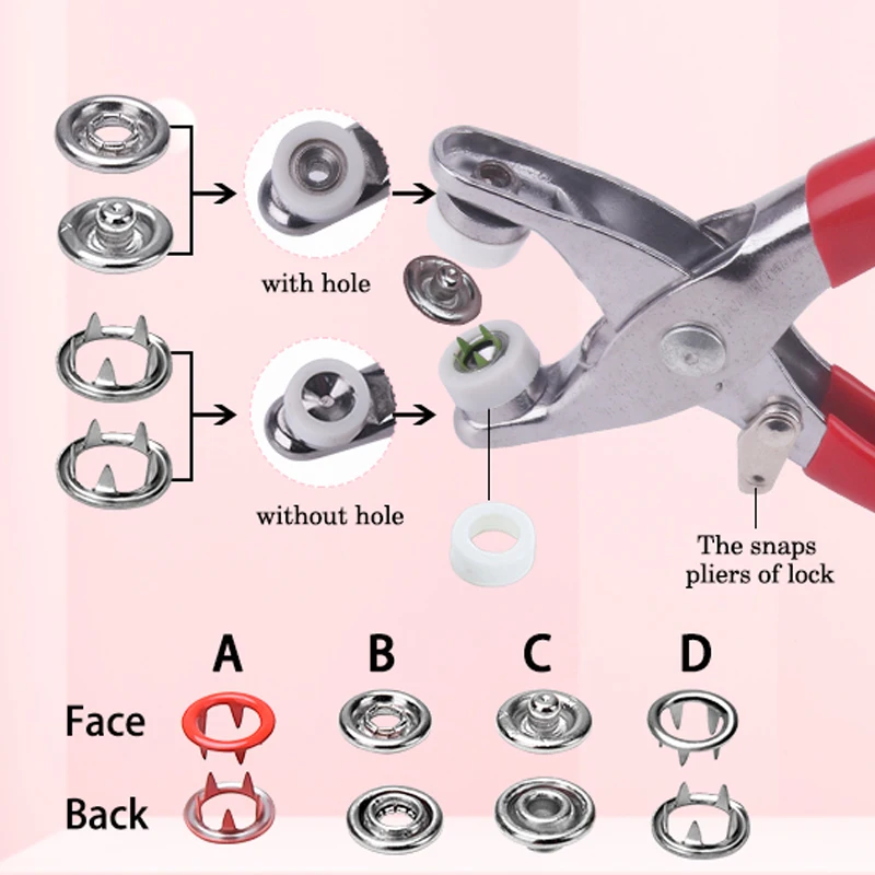 200 комплектов металлических кнопок для одежды 10 цветов 9 5 мм|Хранилище шитья и