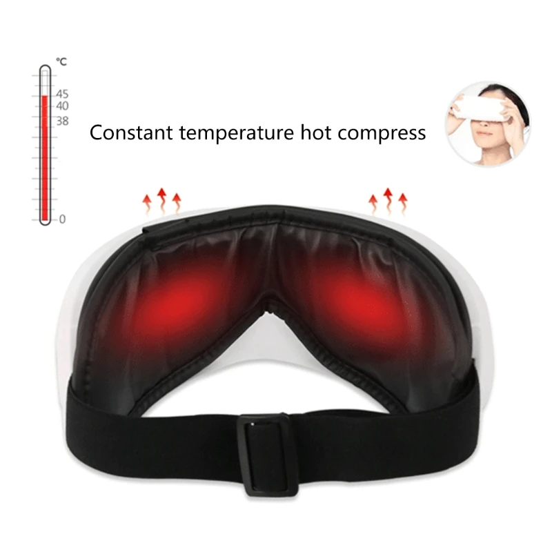 

H7JC Foldable Eye Massager Air Pressures Fatigue Relieve Vibration Hot Compress Tool