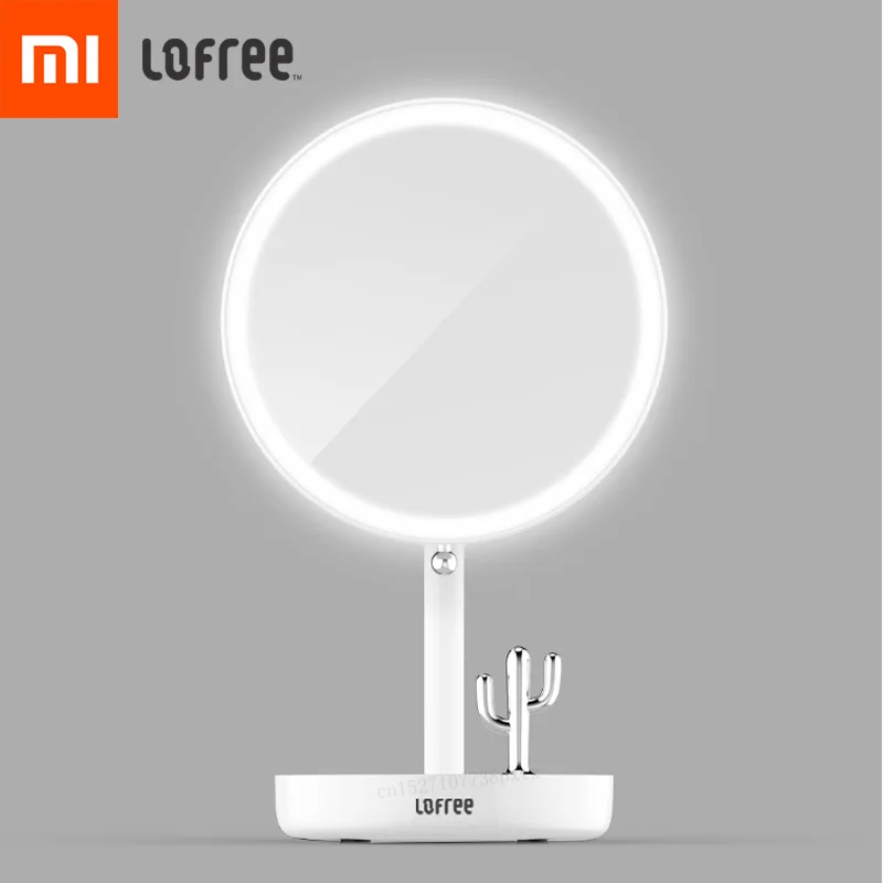 Xiaomi Mijia Lofree светодиодный макияж зеркало Управление светодиодный естественный макияж свет заполняющий регулируемый угол яркие фонари коробка для хранения