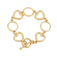 ornapeadia creative jewelry alloy bracelet simple love circle bracelet for women ins fashion womens ot buckle gold plated