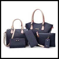 womens handbag designer luxury 2021 new pu leather 6 pcs fashion shoulder bag handbag purse card bag clut