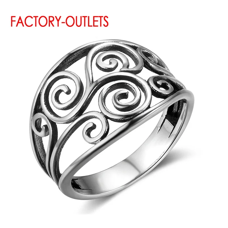 High Quality Genuine 925 Sterling Silver Flower Ring Classic Round Finger Ring Women Wedding Christmas Jewelry Gift