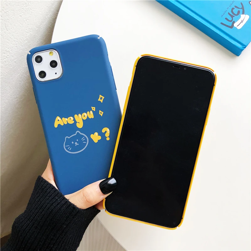 Модный милый чехол для iphone 11 pro max 7 8 6 6s plus X Xs XR мягкий силиконовый голубой желтый