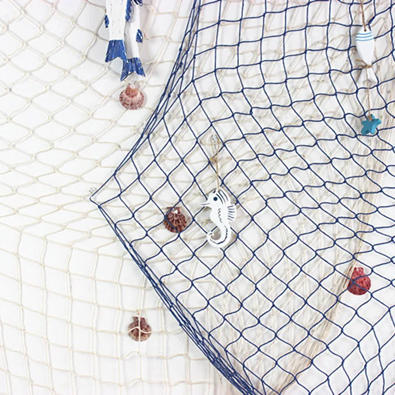 

Mediterranean Marine Style Soft Decoration Decorative Fishing Net Hand-woven Float Shell Decorative HY99