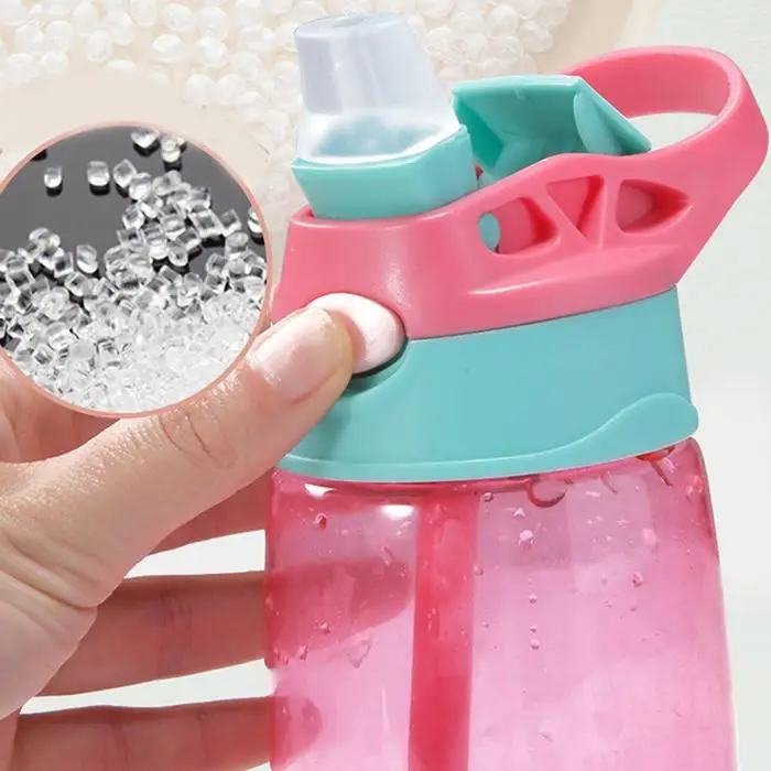 Горячая Распродажа 480 мл пластиковые спортивные бутылки для воды в соломе