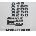 Для Mercedes Benz Black W176 W177 A35 A45 A45s AMG эмблема A160 A180 A200 A220 A240 A250 A260 A290 TURBO 4matic эмблемы
