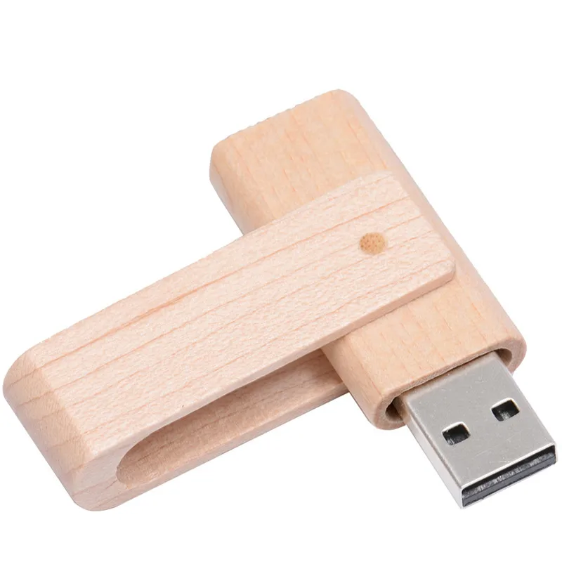 maple JASTER(более 10 шт бесплатный логотип) деревянный Спин+ коробка USB 2,0 флешка 4 ГБ 8 ГБ 16 ГБ 32 ГБ 64 ГБ 128 ГБ usb флеш-накопитель U диск подарок - Цвет: maple