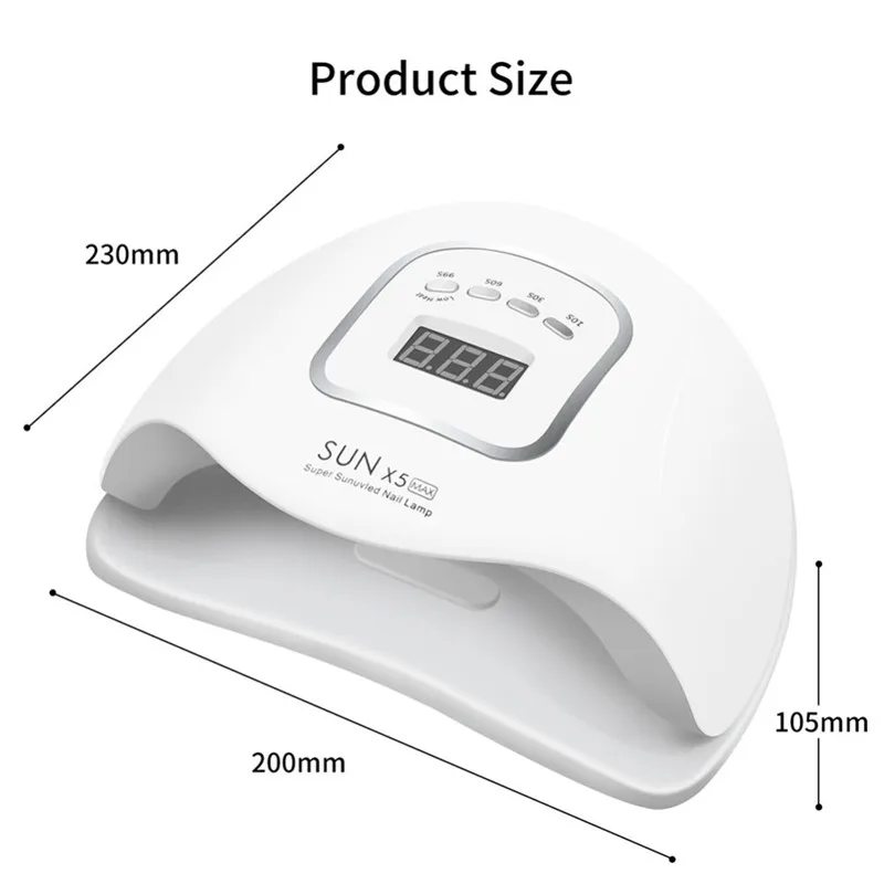 

UV Lamp For Nail 110W SUNX5Max LED Nail Dryer For All Gel Polish Nail Lamp 45Pcs Led 30s/60s/90s Auto Sensor Manicure Salon Lamp