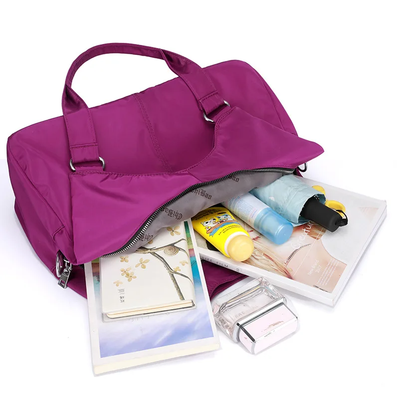 Сумка-тоут женская нейлоновая водонепроницаемая фиолетовая | Багаж и сумки