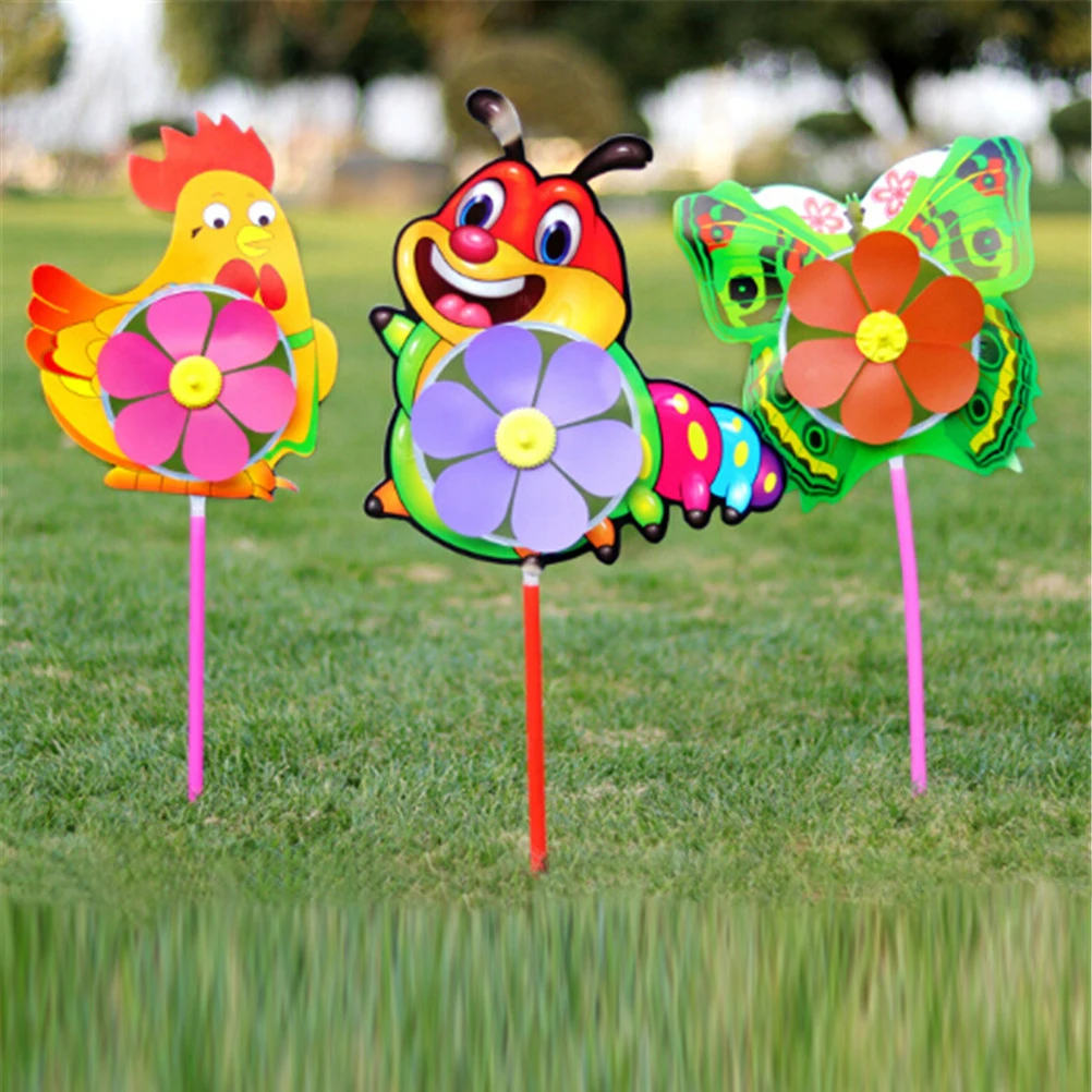 

One Piece Children color decoration plaza outdoor small windmill animals ideas landscape color windmill toy