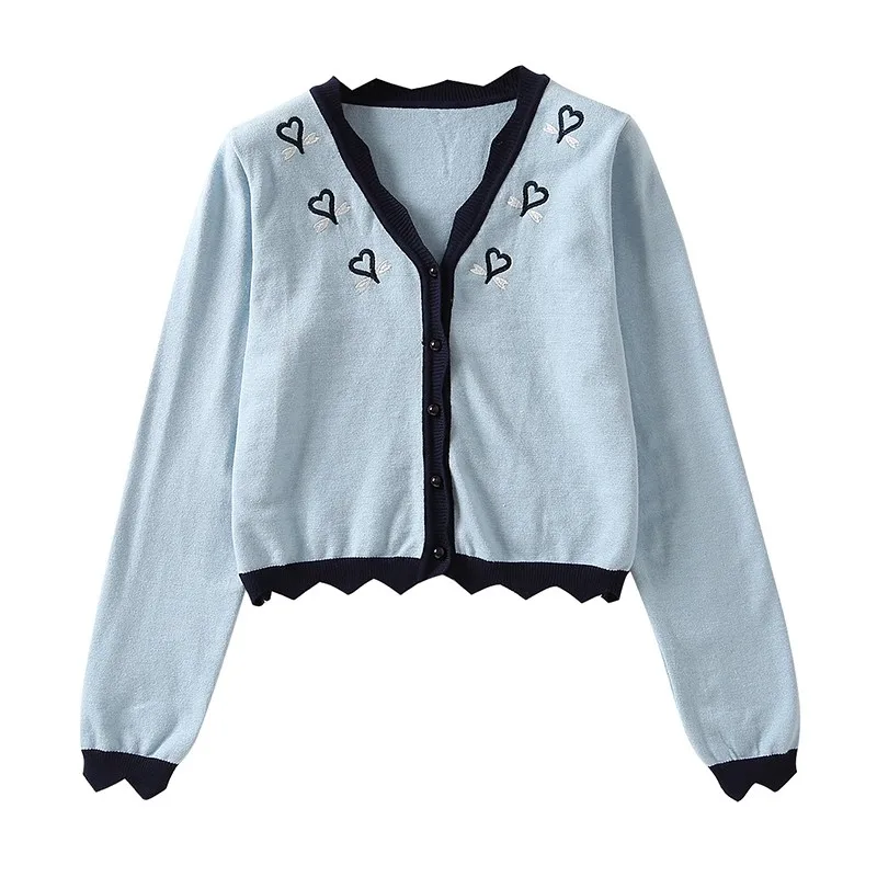 

Artsnie Vintage Embroidery Cardigans Women Winter O Neck Long Sleeve Casual Sweater Pull Femme White Knitted Cardigans Sweater