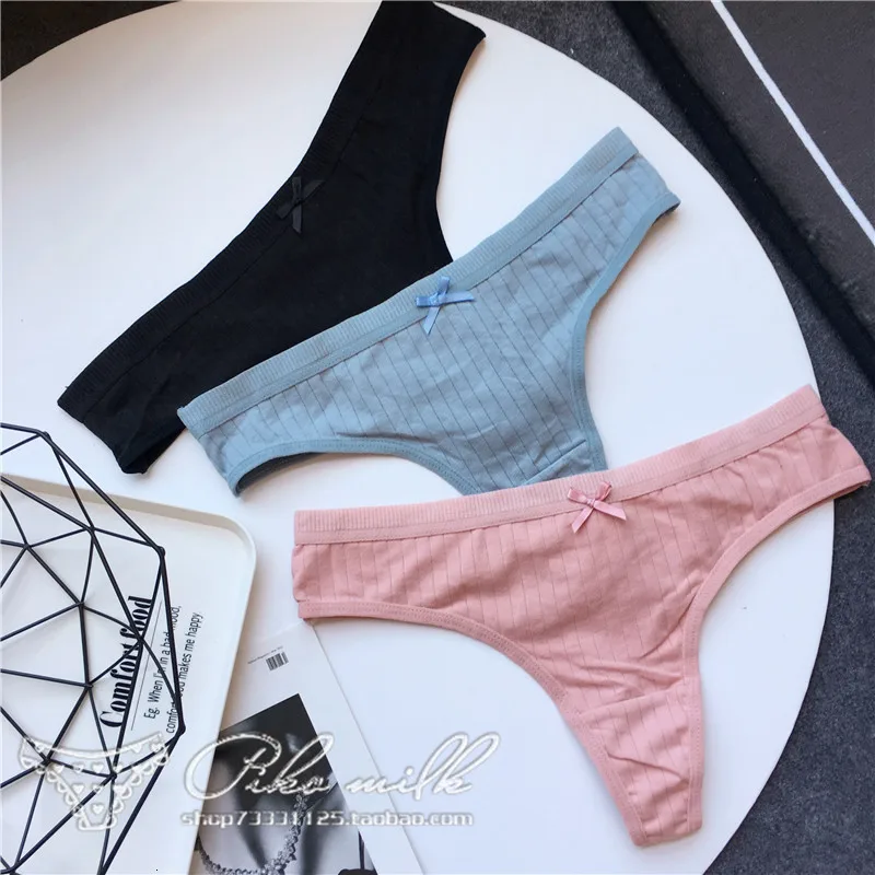 SP & CITY японские хлопковые стринги карамельных цветов женские бесшовные пикантные