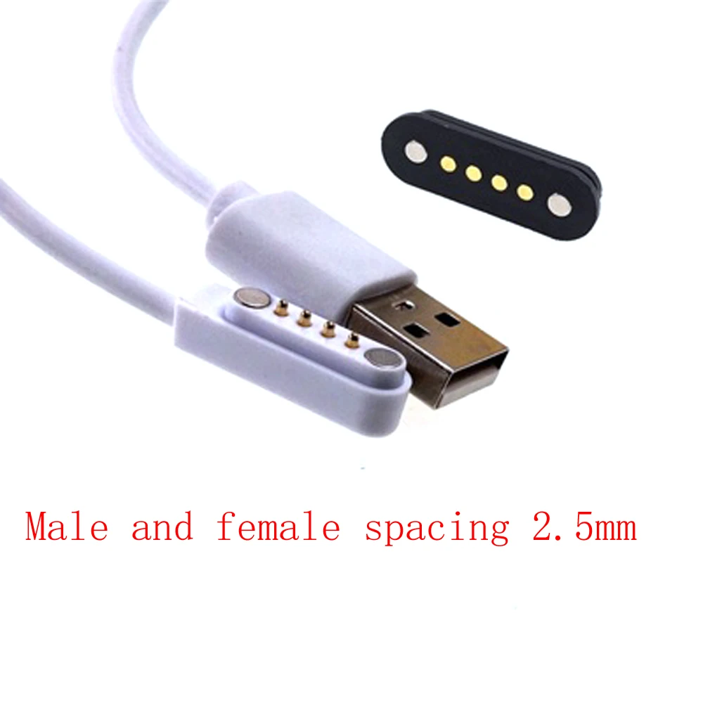 

Магнитный Usb-кабель для зарядки, разъем PogoPin, 4 контакта, мм