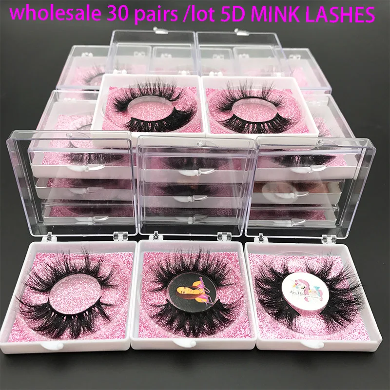 MIKIWI 30 Pairs wholesale Order mink eyelashes Soft Dramatic Eyelashes 5D Mink Eyelashes Thic Natural Long Volume Mink Eyelashes