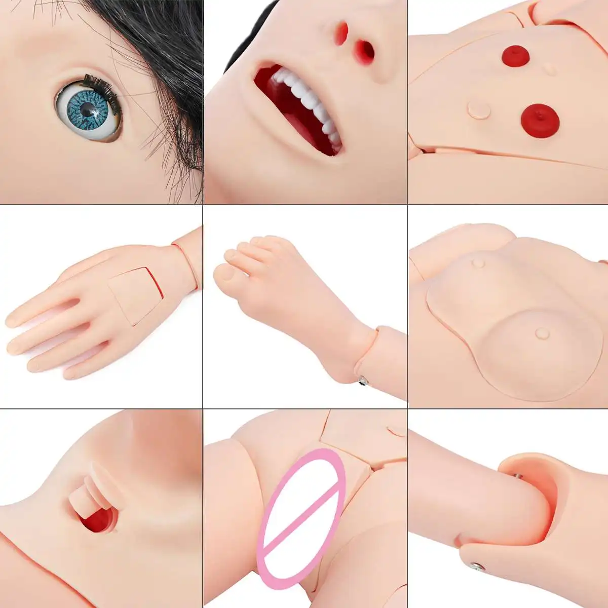 

1PC Advanced Multi-functional Nursing Training Manikin Male Female Model Mannequin Patient Care