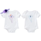 Хлопковый комбинезон с коротким рукавом для новорожденных, на возраст 0-24 месяца