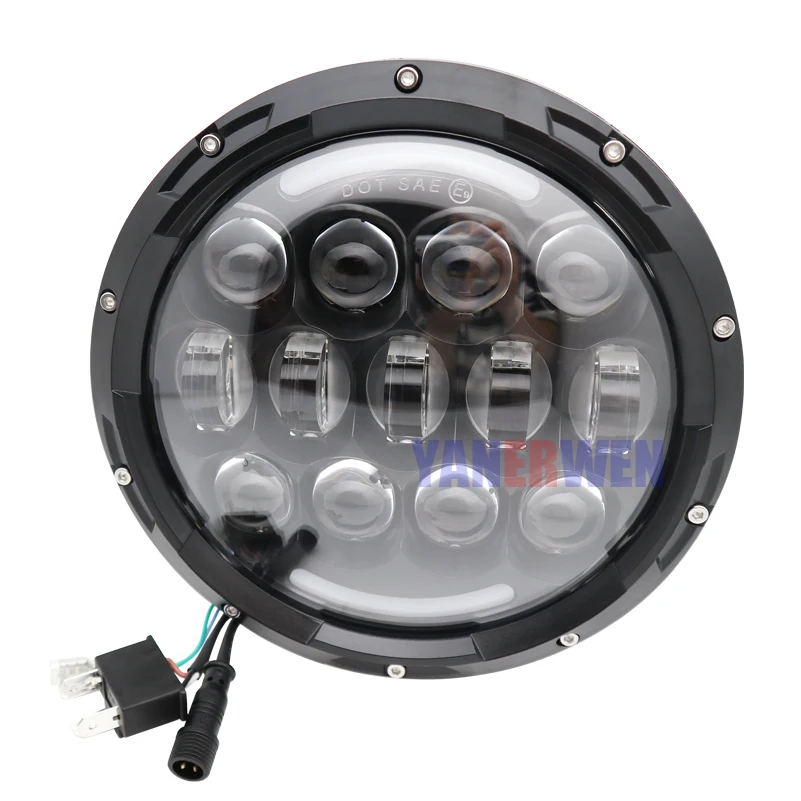 Цветная (RGB) фары 7 дюймов светодиодные высокой ближнего и дальнего света