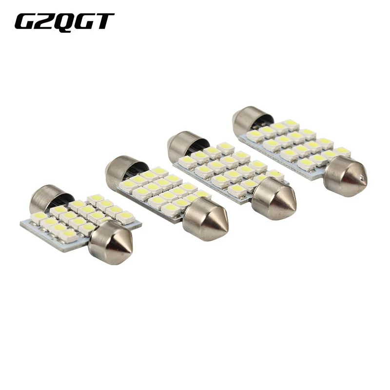1х белый 31 мм 36 39 41 DC 12 В C5W 1210 3528 16SMD гирлянда купол Светодиодная панель для