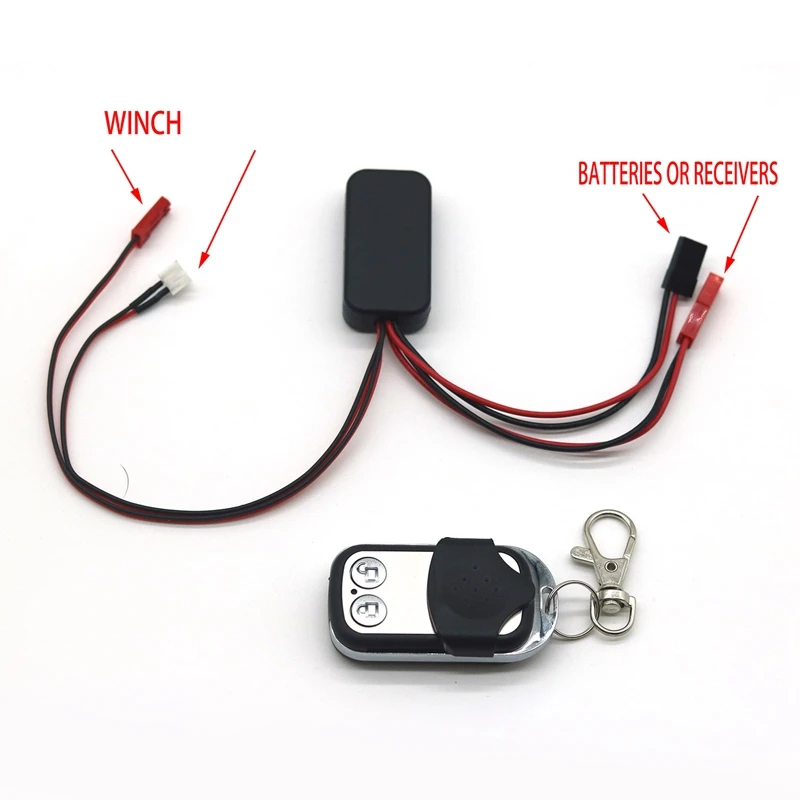 1:10 RC Rock Crawler Automatic Simulated Winch Control Wireless Remote &amp Receiver for Axial SCX10 RC4WD D90 Climbing Car Parts | Игрушки и