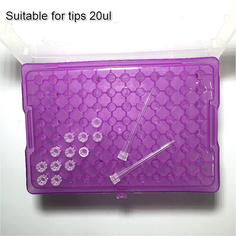 Пластиковая коробка с наконечниками для пипетки 10 ul 96 лунок картридж химической