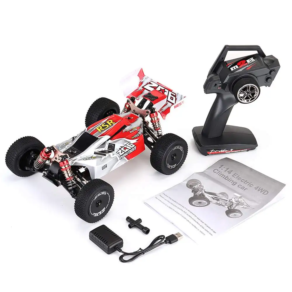 

RC car 1:14 Wltoys 144001 Remote Control Car Professional Crawler 2.4Ghz 4WD High Speed 60km/h RC Vehicle Models with 2 Battery