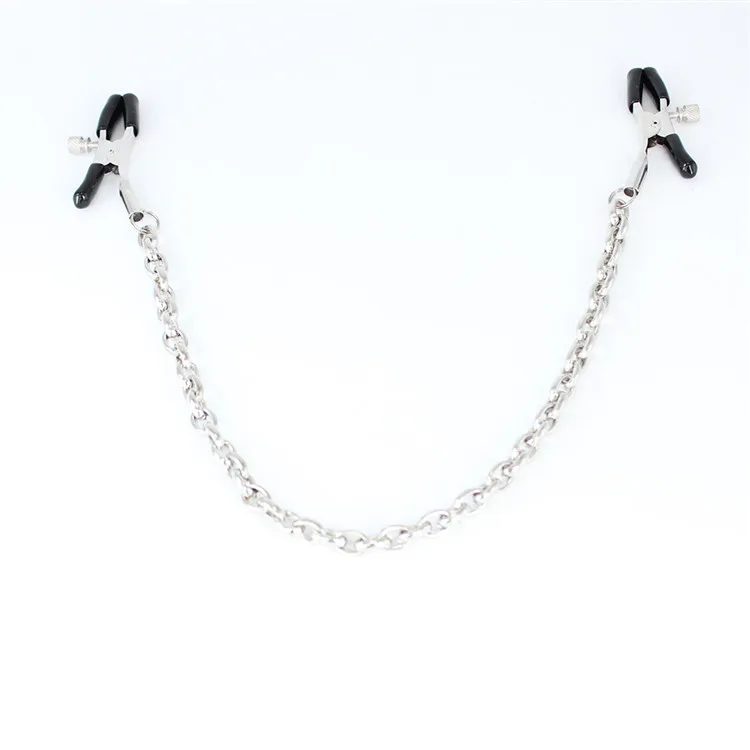 Классический металлический зажим для сосков с железной цепочкой двойные зажимы