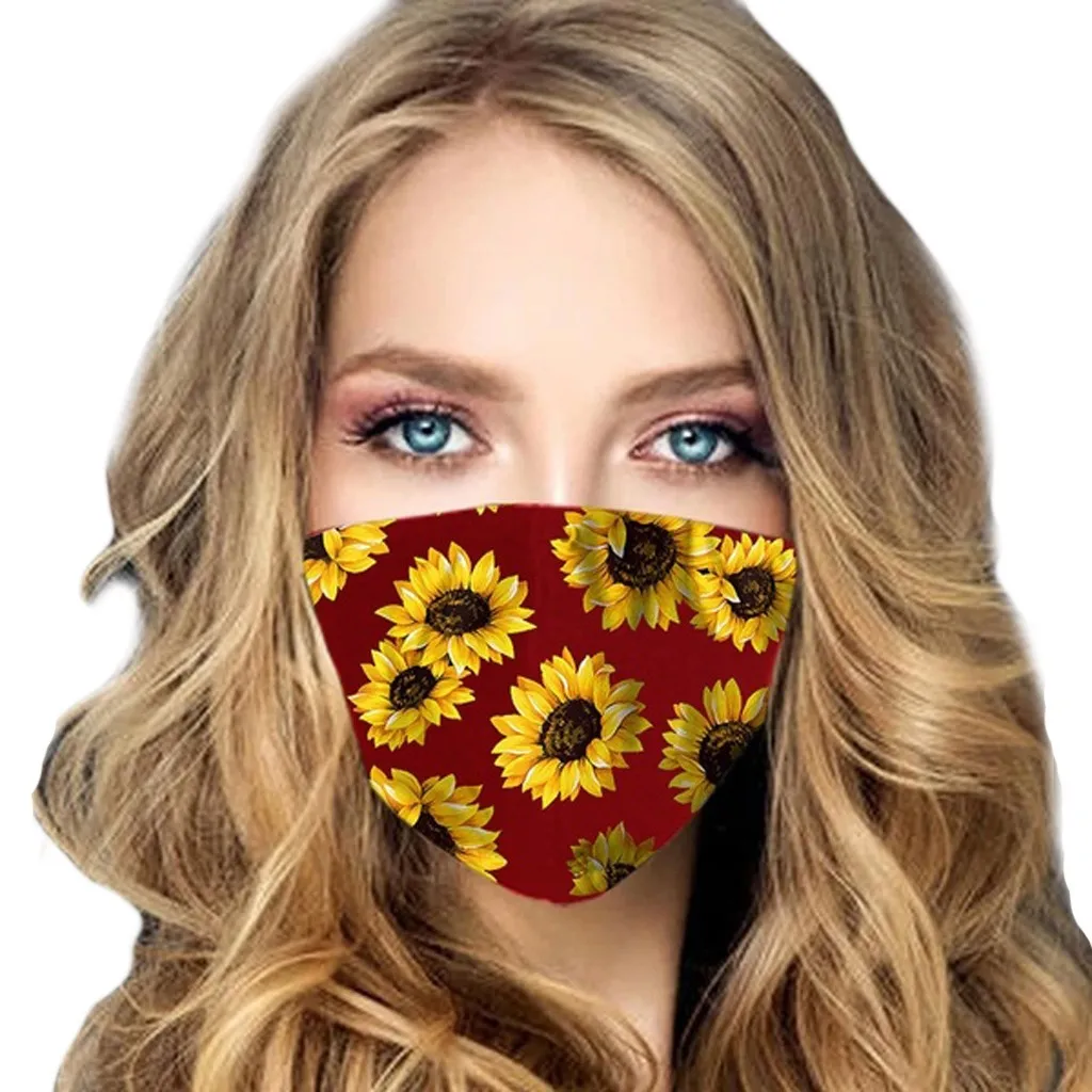 Хлопковая многоразовая маска для лица Модные дышащие наружные маски защиты от