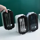 304 Ланч-бокс из нержавеющей стали Bento, коробка для школы, детей, офисных работников, 2-х слойный Ланч-бокс Microwae с подогревом, контейнер для хранения пищи