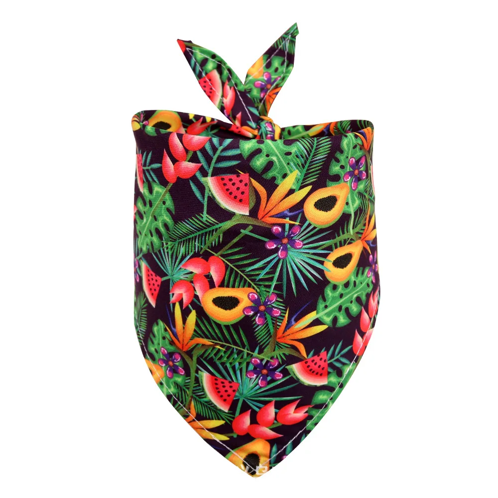 

Summer Dog Bandana Fruit Print Tropical Style Pet Cat Dog Neck Collar Scarf Polyester Small Dogs Bandana Bibs Puppy Accessories