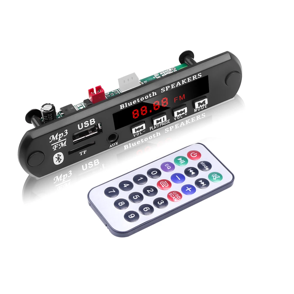V19v беспроводной Bluetooth 12 в MP3 WMA декодер плата аудио модуль USB TF радио для автомобиля