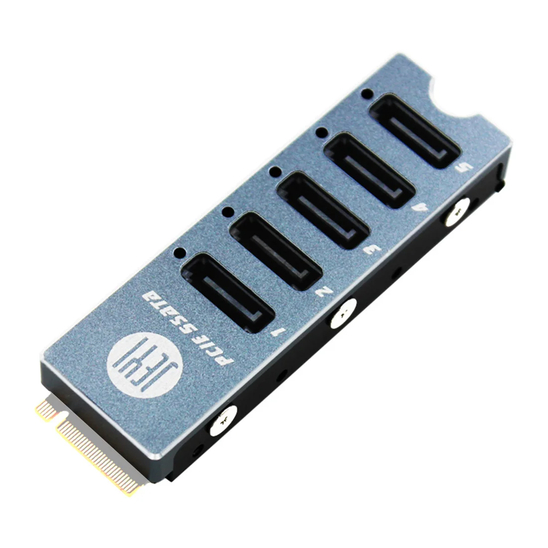 Карта памяти JEYI SATA Disk Array JMS585 Slim 5 портов SATA3 для M. 2 Nvme PCI E 3 0 к 16G радиатор охлаждения