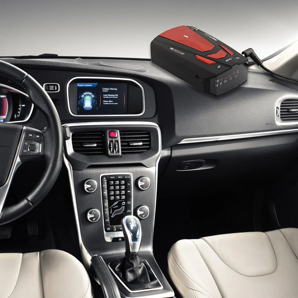 Антискоростной радар детектор для автомобиля светодиодный дисплей V7 голосовое