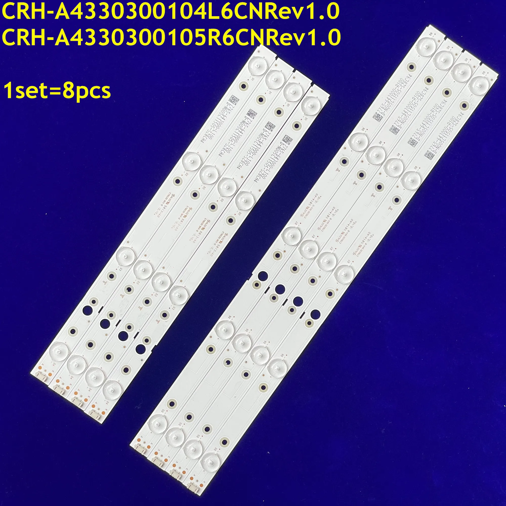 Новинка 3 комплекта светодиодных лент для 43E388A 43UG620V 43UJ620V 43UJ6200-UA | Освещение