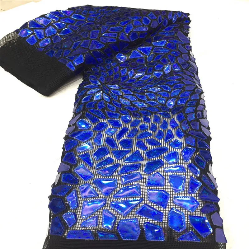 gold High Quality African nigerian tulle Lace Fabric Embroidery big Sequins guipure lace fabric French Tulle | Дом и сад