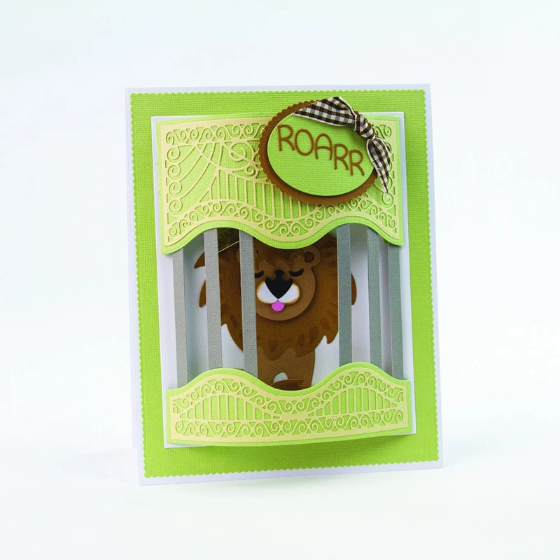 Мультфильм Лев высечки для изготовления открыток металлические трафареты